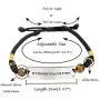 DOLLRINBOY Religious Christian Mens Bracelet,Handmade Adjustable Stainless Steel with 8mm Tiger Eye Stone Bible Verse Bracelet for Women Men Boys Girls