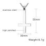 VNOX Catholic Jewelry Stainless Steel Upside Down Cross Necklace for Men Women,Inverted Pendant,3 Color