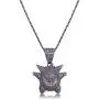 MOLEK Hip Hop Jewelry 3 Colors Gengar Pendant Necklace Iced Out Charm with 24 inch Rope Chain for Men Women MOLEK Hip Hop Jewelry 3 Colors Gengar Pendant Necklace Iced Out Charm with 24 inch Rope Chain for Men Women