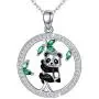 MEDWISE 925 Sterling Silver Cute Animal Dog Paw Print Necklace Panda/Turtle/Bunny Rabbit Pendant Necklace Jewelry Gifts for Women Girls Birthday Christmas Gifts MEDWISE 925 Sterling Silver Cute Animal Dog Paw Print Necklace Panda/Turtle/Bunny Rabbit Pendant Necklace Jewelry Gifts for Women Girls Birthday Christmas Gifts