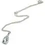Sterling Silver Aquamarine and White Topaz Oval Pendant Necklace Sterling Silver Aquamarine and White Topaz Oval Pendant Necklace