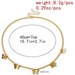 Joyiever Dainty Butterfly Necklace for Women Gold Choker Necklaces Butterfly Choker for Wife Girlfriend Friends Gifts