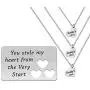 Zuo Bao Father and Daughter Jewelry Set You Stole My Heart from The Very Start Daddy’s Girl Necklace Dog Tag Keychain Set Daughter Gift