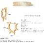 Fettero Gold Huggie Hoop Earrings Star Cross Lock Lightning Spike Evil Eye Fan Bead Dangle Drop Snake Sleeper 14K Gold Plated Dainty Minimalist Simple Boho Hypoallergenic Jewelry Gift for Women Men