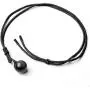 Double Rainbow Eyes 16mm Natural Obsidian Stone Pendant Lucky Blessing Beads Pendant Necklace with Adjustable Braided Rope Cord Amulet