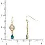 Disney Aladdin Princess Jasmine Yellow Gold Plated Crystal Dangle Earrings