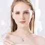 AOBOCO Sterling Silver Music Note Pendant Necklace- Dance with Me- Danity Jewelry Gift for Her Music Lovers Favour