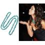 Turquoise Beads Endless Necklace Long Knotted Stone Multi-Strand Layer Necklaces Handmade Jewelry