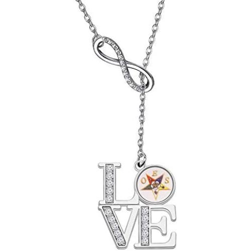 WSNANG Order of The Eastern Star Infinity Necklace OES Sorority Jewelry for BFF Sisterhood Friendship Gift You are Braver Stronger Smarter Than You Think Keychain