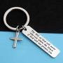 POTIY Christian Gift Religious Jewelry Bible Verse Keychain The Will of God Will Never Take You Where The Grace of God Will Not Protect You Church Friend Gift