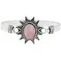 Genuine Oval Shape Rose Quartz Cuff Bangle 925 Silver Plated Handmade Vintage Boho Style Jewelry For Women Genuine Oval Shape Rose Quartz Cuff Bangle 925 Silver Plated Handmade Vintage Boho Style Jewelry For Women