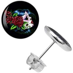 Day of the Dead Dios de Los Muertos Skull Earrings for Girls, Boys, Womens, Mens Earring Costume Party