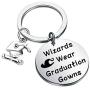 Zuo Bao Graduation Gift Junior High School Graduation Keychain University College Graduation Gift Wizards Wear Graduation Gowns Jewelry Class 2020 or 2021 Best Graduation GIF