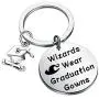 Zuo Bao Graduation Gift Junior High School Graduation Keychain University College Graduation Gift Wizards Wear Graduation Gowns Jewelry Class 2020 or 2021 Best Graduation GIF