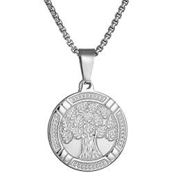 Jude Jewelers Vintage Stainless Steel Tree of Life Wedding Party Anniversary School Pendant Necklace
