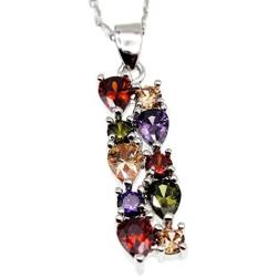 Multi Gemstone Pendants Garnet Amethyst Morganite Peridot Promise Wedding Party Necklaces Pendants
