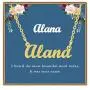 Ldurian Pre-Made Personalized Name Necklace, Custom 18K Gold Plated Nameplate, Jewelry Gift for Women and Girls(with Personalized Gift Card)(Alana) Ldurian Pre-Made Personalized Name Necklace, Custom 18K Gold Plated Nameplate, Jewelry Gift for Women and Girls(with Personalized Gift Card)(Alana)