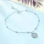 WINNICACA s925 Sterling Silver Compass/Bead/Opal/Turtle/Shell/Unicorn/Infinity/Heart Ankle Bracelets for Women Girls Gifts Birthday Mothers Day Gifts for Her