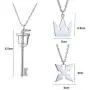 PPX 3 Pieces Set Kingdom Hearts Soras Crown & Roxass Cross Necklaces Anime Cosplay Figure Pendant for Fans