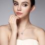 B.Catcher Silver Necklace Womens 925 Silver Cubic Zirconia Pendant Gemini Necklace