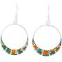 Turquoise Earrings in 925 Sterling Silver & Genuine Turquoise (Choose Color)