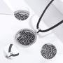 Eusense Lion Necklace Sterling Silver Celtic Lion King Heads Pendant Necklaces Lion Jewelry for Men, Women