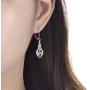 JO WISDOM Women Earrings,925 Sterling Silver Irish Celtic Claddagh Love Heart Drop & Dangle Leverback Earrings with 5A Cubic Zirconia