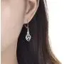 JO WISDOM Women Earrings,925 Sterling Silver Irish Celtic Claddagh Love Heart Drop & Dangle Leverback Earrings with 5A Cubic Zirconia