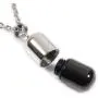 Stainless Steel Small Openable Pill Capsule Pendant Necklace Silver Gold Black Blue