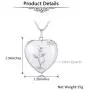 Top Plaza Natural Healing Crystals Heart Pendant Necklaces Reiki Quartz Gemstone Jewelry for Womens Girls