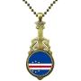 DIYthinker Cape Verde National Flag Africa Country Necklace Antique Guitar Jewelry Music Pendant