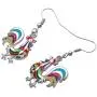 WEVENI Enamel Alloy Chicken Rooster Earrings Dangle Drop Farm Jewelry For Women Girls Ladies Gift WEVENI Enamel Alloy Chicken Rooster Earrings Dangle Drop Farm Jewelry For Women Girls Ladies Gift
