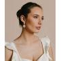SWEETV Cubic Zirconia Chandelier Bridal Wedding Earrings for Brides, Women, Rhinestone Dangle Drop Earrings Bridal Wedding Jewelry Vintage Style
