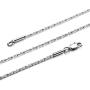 TRUSUPER Style Titanium Stainless Steel Silver Mens Womens Italy Final Fantasy Chain Necklaces 2mm Unisex
