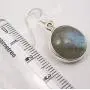 SilverStarJewel Bijoux 14 x 14 mm Labradorite Earrings 1.3'' Sterling Silver