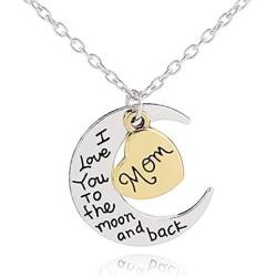 Love Necklace Gift Moon and Back Jewelry for Birthday, Christmas, Thanksgiving