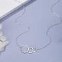 3 Generations Necklace - Sterling Silver Interlocking Infinity 3 Circles Necklace for Grandma Mom Granddaughter, Birthday Jewelry Mothers Day Gift