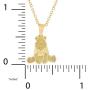 Disney Winnie the Pooh 10KT Yellow Gold Winnie the Pooh Necklace, 18 Inch Chain; Jewelry for Women