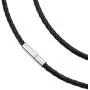 555Jewelry Stainless Steel Braided Leather Cord Wrap Magnetic Clasp Necklace… 555Jewelry Stainless Steel Braided Leather Cord Wrap Magnetic Clasp Necklace…