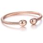Elegant Magnetic Bracelet Copper Therapy Magnets Bangle for Arthritis Pain for Women Men Gifts for Fathers Day (Rose Gold)