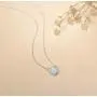 FANCIME Sterling Silver Cat/Unicorn/Elephant Necklace White Created Opal Cute Pendant Necklace Small Dot Round Disc Fine Jewelry For Women Girls 16+2 inch Extender