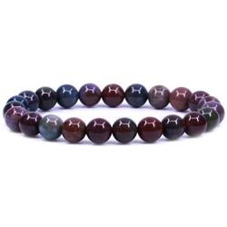 Amandastone Natural Gem Semi Precious Gemstone 8mm Ball Beads Stretch Bracelet 7 Inch