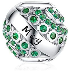 BETTY&SARAH Birthstone Charms for Pandora Bracelets 925 Sterling Silver Beads Jewelry Gift for Women