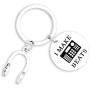 Kivosliviz Dj Gifts Keychain Music Producer Gifts Keyring Men Dj Pendant Keychains Dj Jewelry DJ Keychain