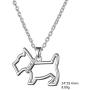 Fashion Adorable Dog Series Scottie Dachshund Sitting Dog Animal Link Chain Necklace