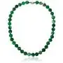 Gem Stone King 18 Inch 10mm Green Agate Necklace Bracelet Gift Set