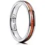 King Will Nature 4mm/6mm Domed Koa Wood Stainless Steel Ring Wedding Band High Polished Black/Silver/Rose Gold Plated King Will Nature 4mm/6mm Domed Koa Wood Stainless Steel Ring Wedding Band High Polished Black/Silver/Rose Gold Plated