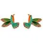 Exquisite Punk Enamelled Hummingbird Bird Crystal Rhinestone Stud Post Earrings For Women Girls Exquisite Punk Enamelled Hummingbird Bird Crystal Rhinestone Stud Post Earrings For Women Girls