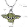 hanreshe Baby Master Necklace Crystals Master Skywalker Pendant Baby Mandalorian Jewelry Cosplay Costume Women Men Gift