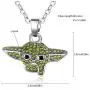 hanreshe Baby Master Necklace Crystals Master Skywalker Pendant Baby Mandalorian Jewelry Cosplay Costume Women Men Gift